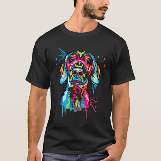 Camiseta Acuarela Dachshund (Anverso)