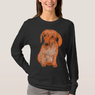 Camiseta Acuarela Dachshund Mano Pintada Dachshund Dachs