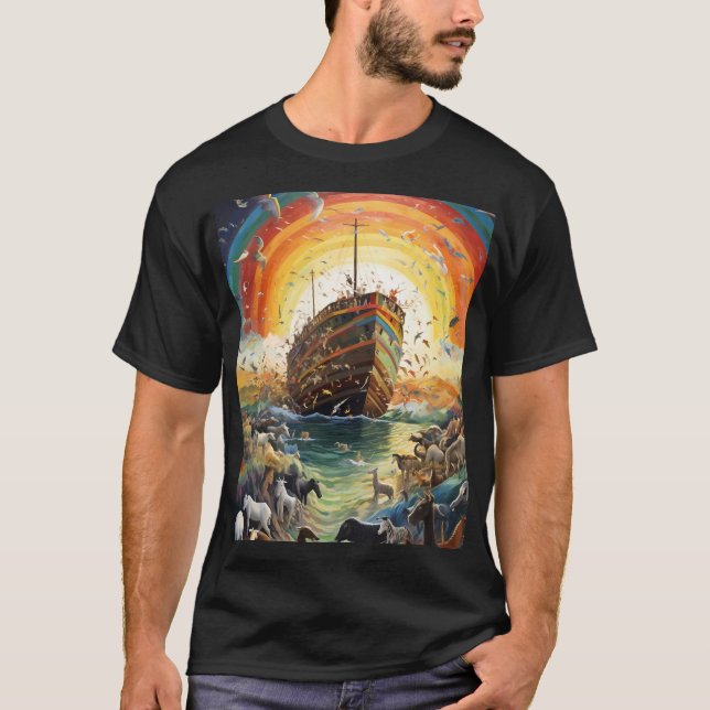 Camiseta Acuarela de arca de Noahs (Anverso)