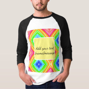 Camiseta Acuarela de arcoíris agregar texto de nombre mensa