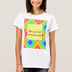 Camiseta Acuarela de arcoíris agregar texto de nombre mensa