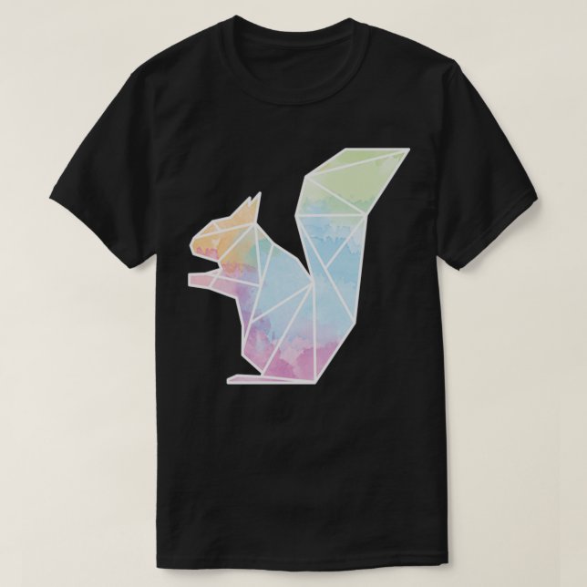 Camiseta Acuarela de ardilla multicolor (Diseño del anverso)