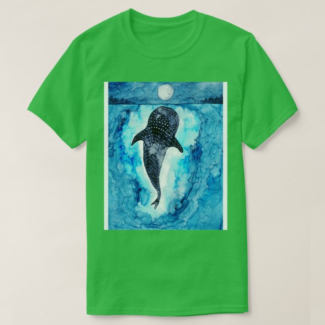 Camiseta acuarela de ballena (Diseño del anverso)