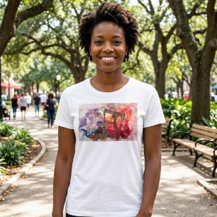 Camiseta Acuarela de bomba de petróleo de Texas con arte de