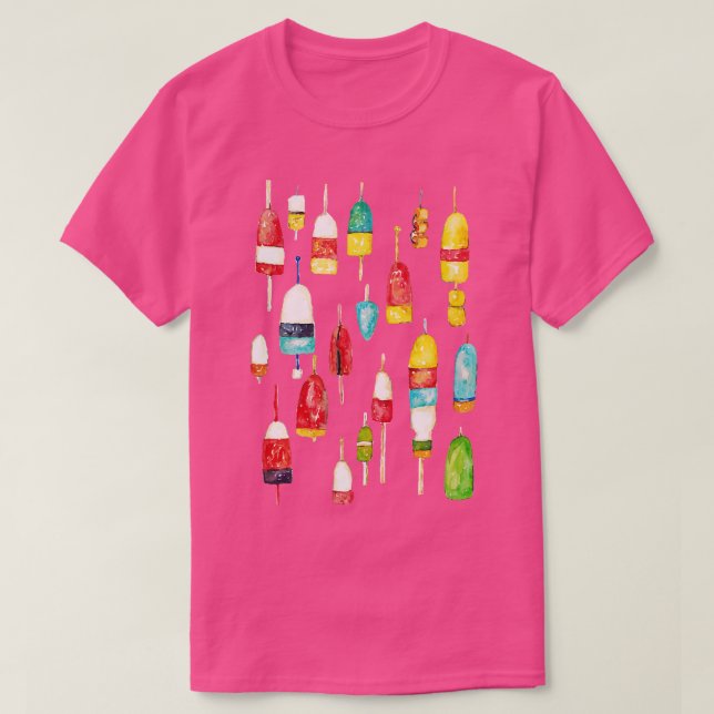 Camiseta acuarela de boyas 2 (Diseño del anverso)