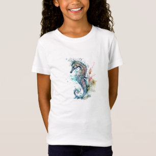 Camiseta acuarela de caballito de mar