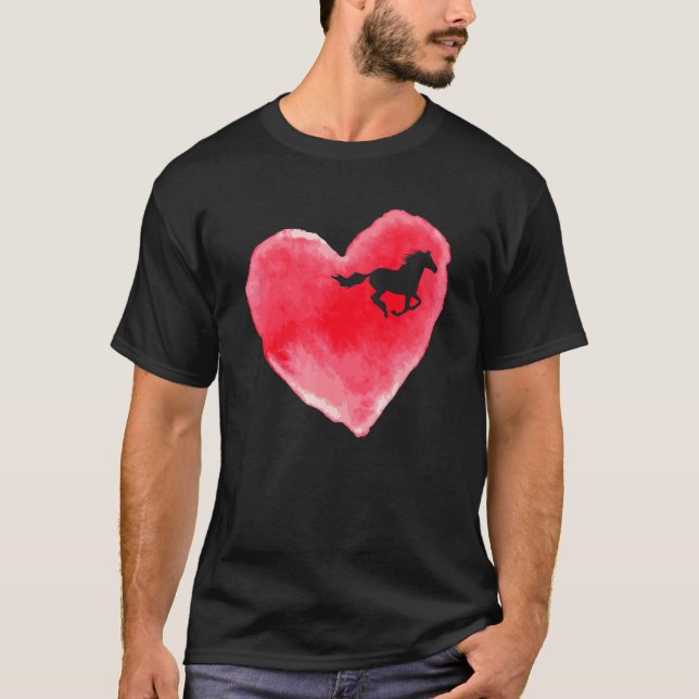Camiseta Acuarela de caballo (Anverso)