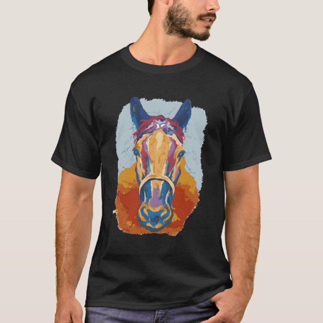 Camiseta Acuarela de caballo (Anverso)
