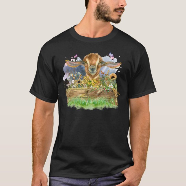Camiseta Acuarela de cabra (Anverso)