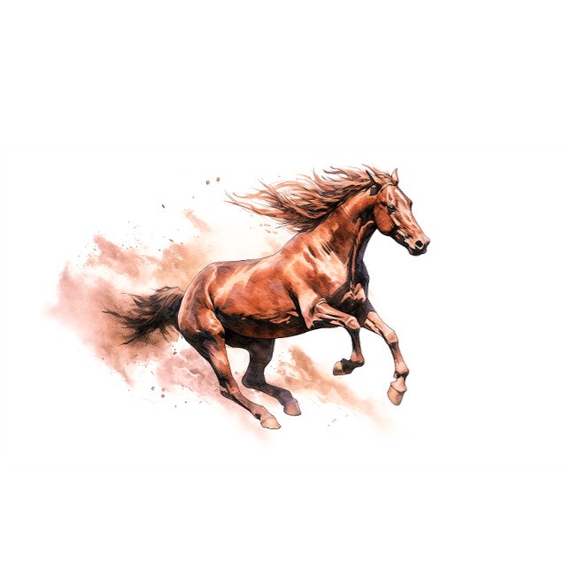Camiseta Acuarela de carreras de caballos (Subido por el creador)