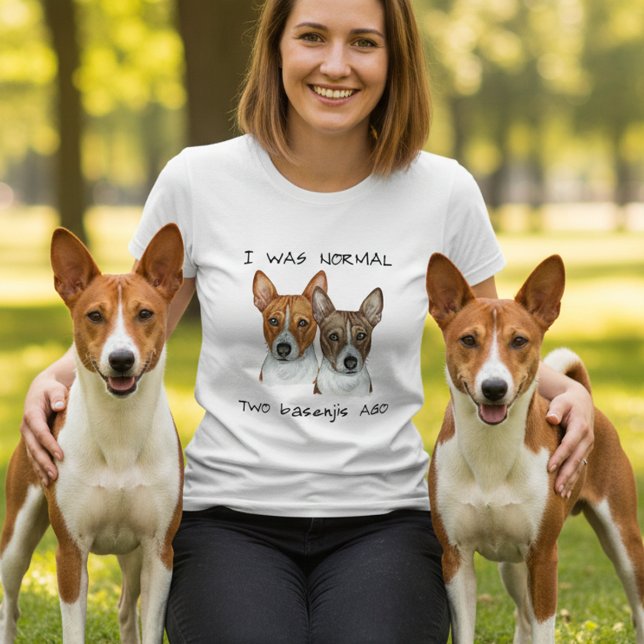 Camiseta Acuarela de 'Era normal hace dos Basenjis' (Subido por el creador)