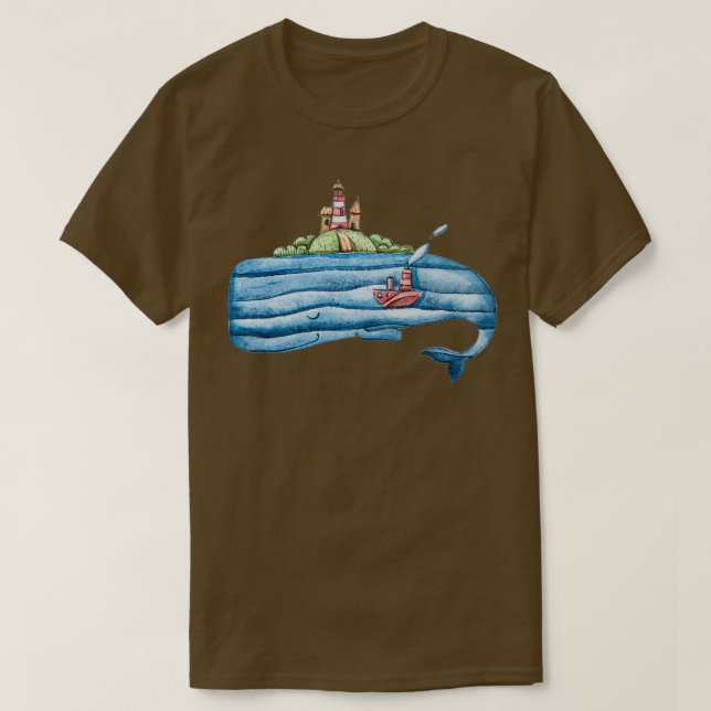 Camiseta acuarela de esperma de ballena (Diseño del anverso)