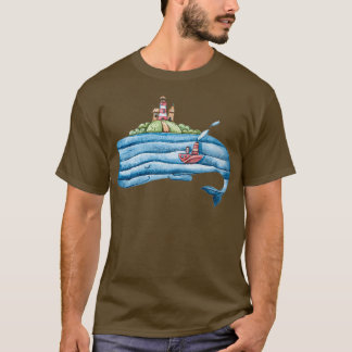 Camiseta acuarela de esperma de ballena