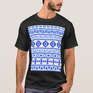 Camiseta Acuarela de etnia azteca, patrón geométrico.