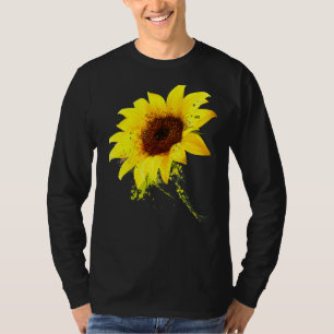 Camiseta Acuarela de girasol Floral Gráfico Inspirador