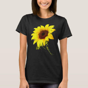 Camiseta Acuarela de girasol Floral Gráfico Inspirador