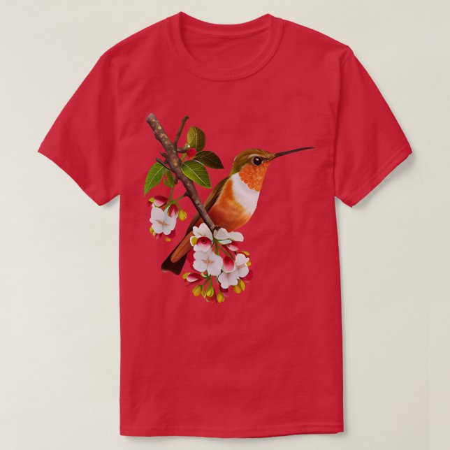 Camiseta Acuarela de Hummingbird (Diseño del anverso)