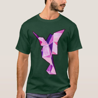 Camiseta Acuarela de Hummingbird de Origami