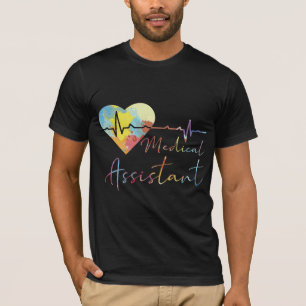 Camiseta Acuarela de impulsos del hospital auxiliar médico