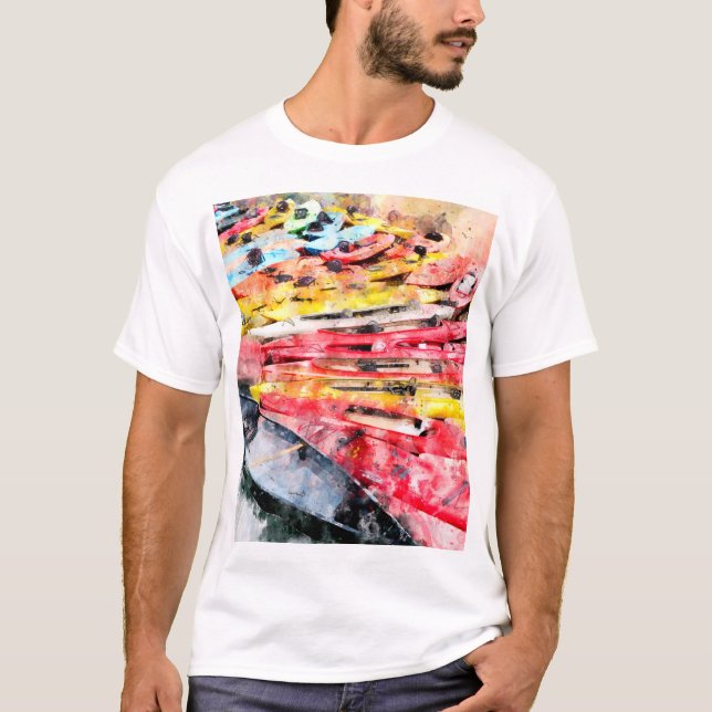 Camiseta acuarela de Kayak (Anverso)