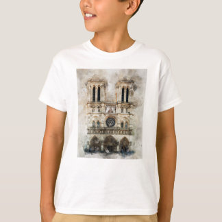 Camiseta Acuarela de la histórica fachada de la catedral de