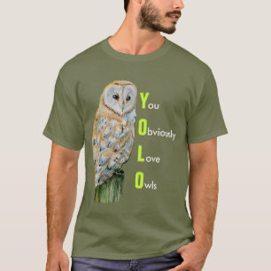 Camiseta Acuarela de la lechuza común de YOLO