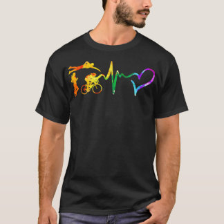 Camiseta acuarela de latido triatlón