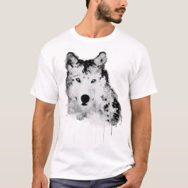 Camiseta Acuarela de lobo salvaje