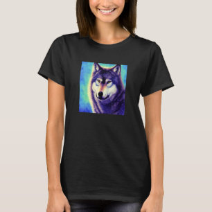 Camiseta Acuarela de lobo suave Lobos artísticos 1