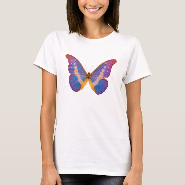 Camiseta Acuarela de mariposa exótica (Anverso)