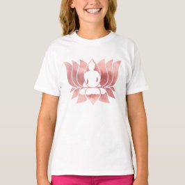 Camiseta Acuarela de oro Rosa Textura Buda Meditación Zen