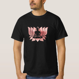 Camiseta Acuarela de oro Rosa Textura Buda Meditación Zen