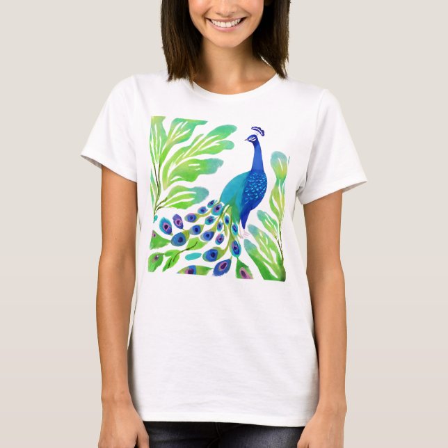 Camiseta Acuarela de Peacock (Anverso)