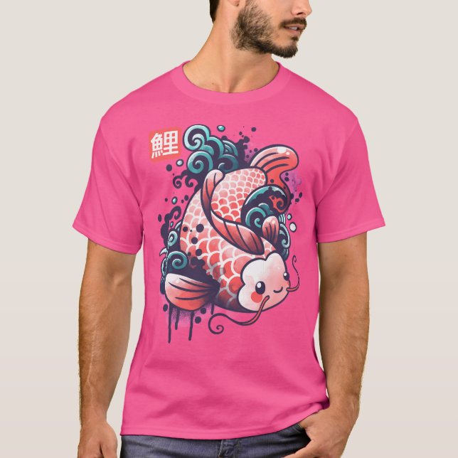 Camiseta Acuarela de peces Koi Carp (Anverso)