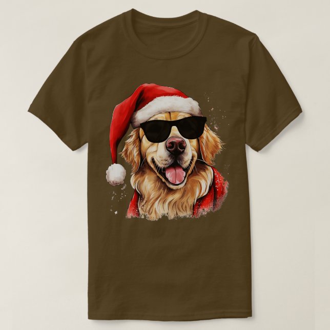 Camiseta Acuarela de perro de recuperación festiva de Golde (Diseño del anverso)