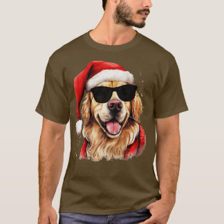 Camiseta Acuarela de perro de recuperación festiva de Golde