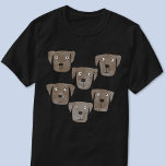 Camiseta Acuarela de perro recuperadora de chocolate<br><div class="desc">Perros de Chocolate Labrador Tostador de Chocolate amables y un poco tontos para los amantes de las mascotas. Arte original de Nic Squirrell.</div>