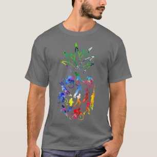 Camiseta acuarela de piña de triatlón