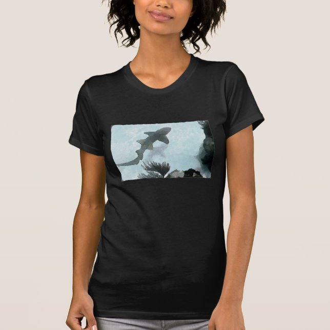 Camiseta Acuarela de tiburón (Anverso)