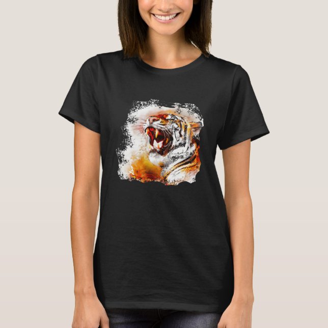 Camiseta acuarela de tigre (Anverso)