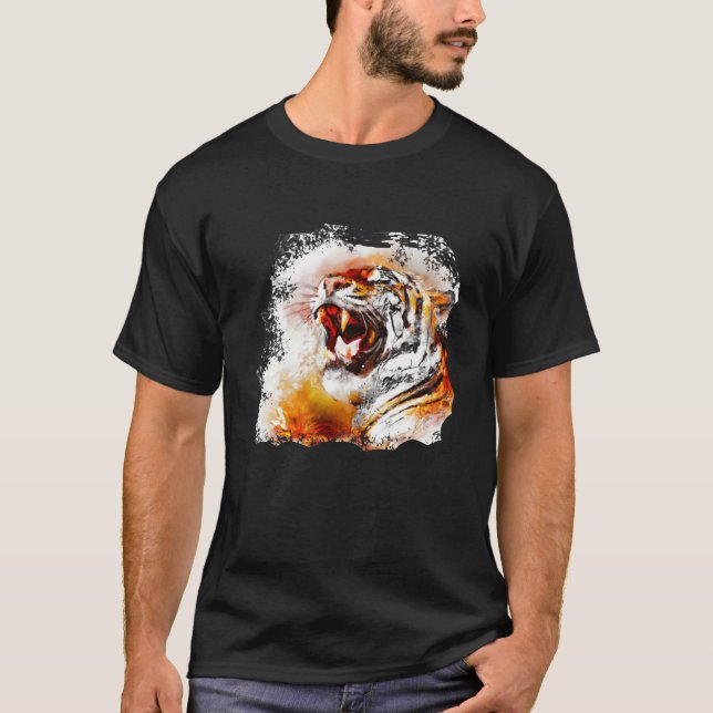 Camiseta acuarela de tigre (Anverso)