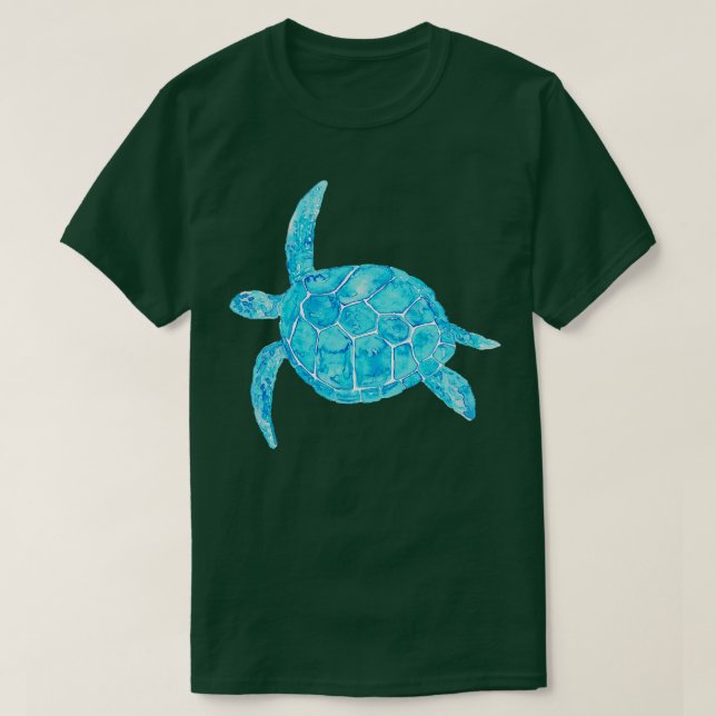 Camiseta Acuarela de tortuga marina 3 (Diseño del anverso)