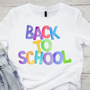 Camiseta Acuarela de vuelta a la escuela