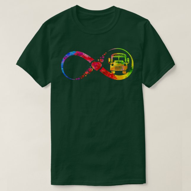 Camiseta acuarela del controlador de bus escolar Infinity (Diseño del anverso)