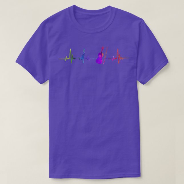 Camiseta acuarela del latido del corazón de Bassoon (Diseño del anverso)