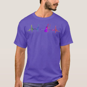 Camiseta acuarela del latido del corazón de Bassoon