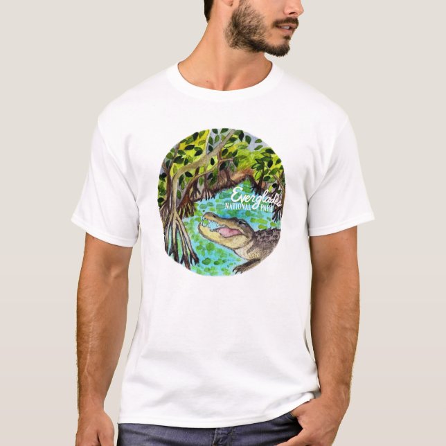 Camiseta Acuarela del Parque Nacional Everglades (Anverso)