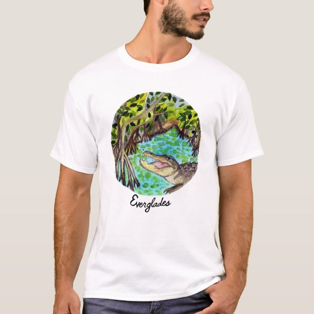 Camiseta Acuarela del Parque Nacional Everglades (Anverso)
