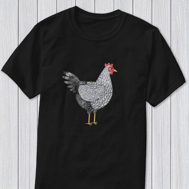 Camiseta Acuarela divertida Wyandotte Aves de Pollo (Fun Wyandotte chicken shirt for poultry and bird lovers)