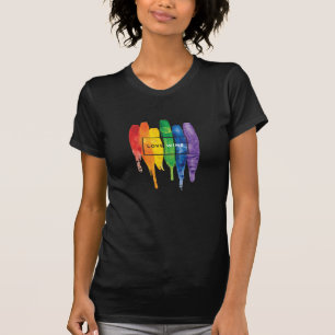 Camiseta Acuarela El Amor LGBT Gana El Arcoiris Paint Typog